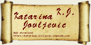Katarina Jovljević vizit kartica